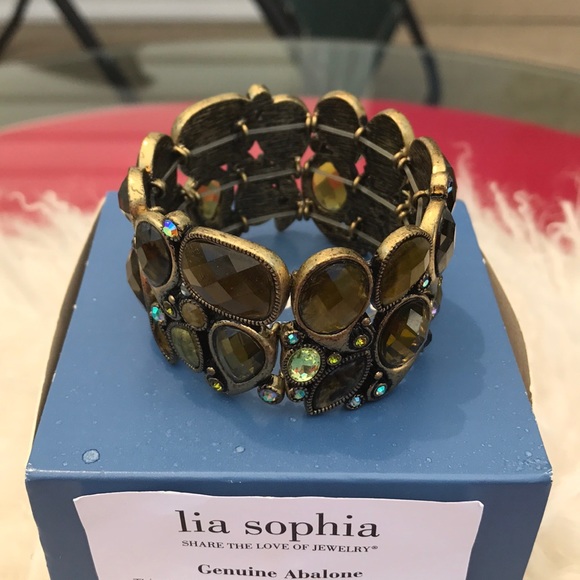 Lia Sophia stunning genuine Albalone bracelet - Picture 2 of 6